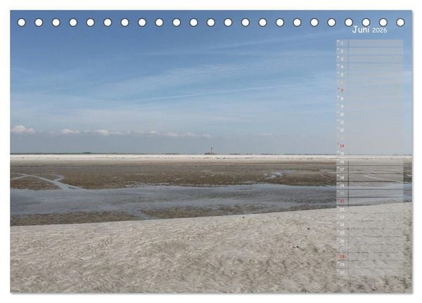 Produktbild: Strandspaziergang / Geburtstagskalender (Tischkalender 2026 DIN A5 quer), CALVENDO Monatskalender