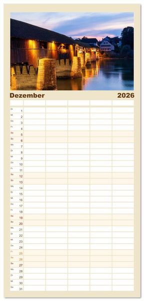 Produktbild: Familienplaner 2026 - Bad S&auml;ckingen - Charmantes St&auml;dtchen am Rhein mit 5 Spalten (Wandkalender, 21 x 45 cm) CALVENDO