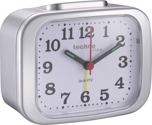 Produktbild: Techno Line Model XL silber Quarz Wecker Silber Alarmzeiten 1 1 Timerzeit