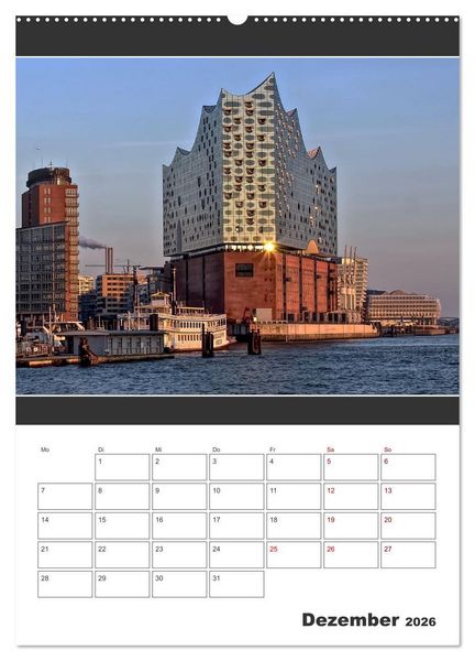 Produktbild: Wahrzeichen Elphi (Wandkalender 2026 DIN A2 hoch), CALVENDO Monatskalender