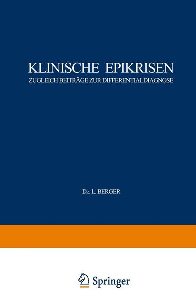 Produktbild: Klinische Epikrisen