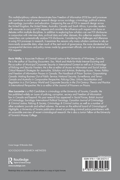 Produktbild: Freedom of Information and Social Science Research Design