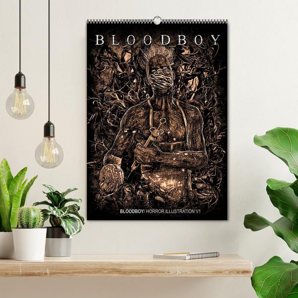 Produktbild: BLOODBOY/ HORROR ILLUSTRATION V1 (Wandkalender 2026 DIN A2 hoch), CALVENDO Monatskalender