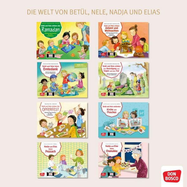 Produktbild: Nadja und Elias feiern Chanukka. Kamishibai Bildkartenset