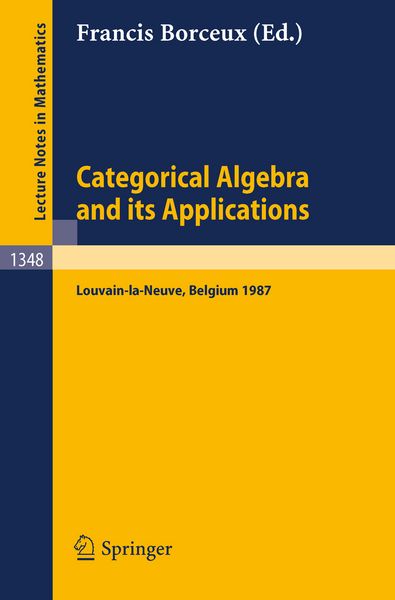Produktbild: Categorical Algebra and its Applications
