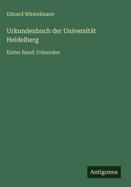 Produktbild: Urkundenbuch der Universit&auml;t Heidelberg