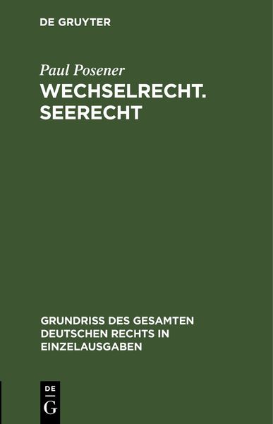 Produktbild: Wechselrecht. Seerecht