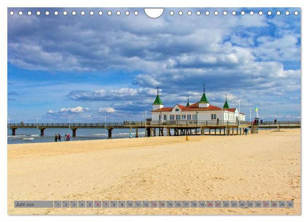 Produktbild: Das Kaiserbad Ahlbeck &ndash; Augenblicke eines Apriltages von der Ostseeinsel Usedom (Wandkalender 2026 DIN A4 quer), CALVENDO Monatskalender