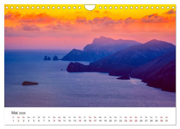 Produktbild: Amalfi K&uuml;ste - Italiens wundersch&ouml;ner K&uuml;stenabschnitt. (Wandkalender 2026 DIN A4 quer), CALVENDO Monatskalender