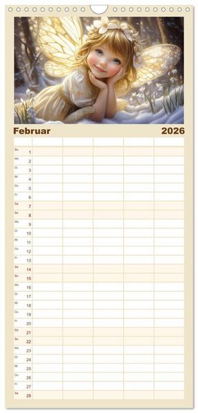Produktbild: Familienplaner 2026 - Feenstaub und Kinderlachen mit 5 Spalten (Wandkalender, 21 x 45 cm) CALVENDO