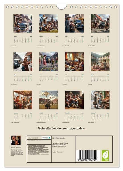 Produktbild: Gute alte Zeit der sechziger Jahre (Wandkalender 2026 DIN A4 hoch), CALVENDO Monatskalender