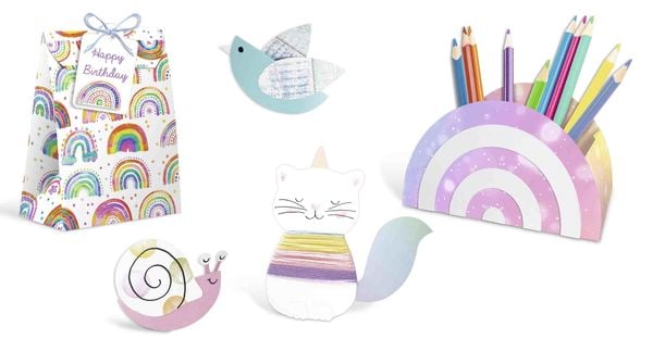 Produktbild: URSUS Kinder-Bastelsets Papier-Bastelset Cute rainbow