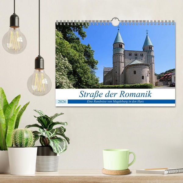 Produktbild: Stra&szlig;e der Romanik im Harz - eine Rundreise von Magdeburg in den Harz (Wandkalender 2026 DIN A4 quer), CALVENDO Monatskalender