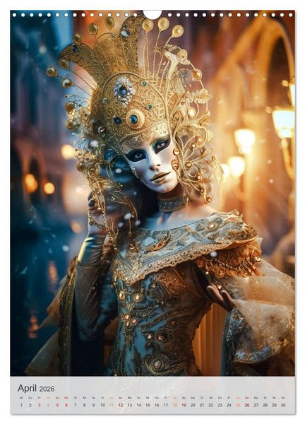 Produktbild: Karneval in Venedig (Wandkalender 2026 DIN A3 hoch), CALVENDO Monatskalender
