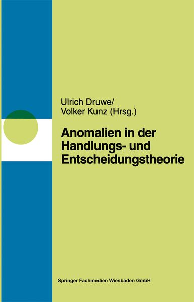 Produktbild: Anomalien in Handlungs- und Entscheidungstheorien