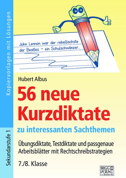Produktbild: 56 neue Kurzdiktate 7./8. Klasse