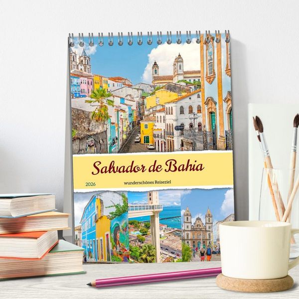 Produktbild: Salvador de Bahia - wundersch&ouml;nes Reiseziel (Tischkalender 2026 DIN A5 hoch), CALVENDO Monatskalender