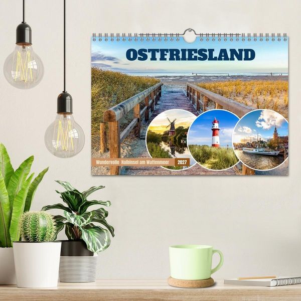 Produktbild: OSTFRIESLAND Wundervolle Halbinsel am Wattenmeer (Wandkalender 2027 DIN A4 quer), CALVENDO Monatskalender