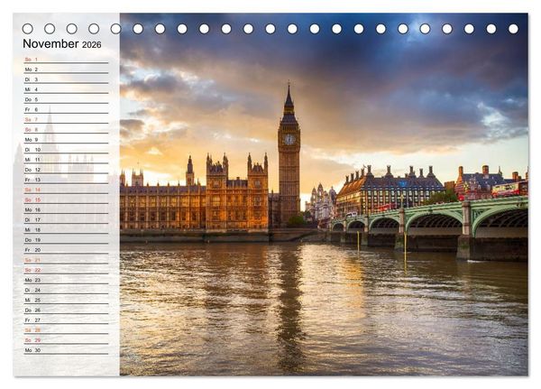 Produktbild: Wundervolles London (Tischkalender 2026 DIN A5 quer), CALVENDO Monatskalender