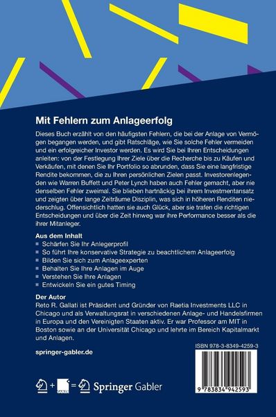 Produktbild: Mit Fehlern zum Anlageerfolg