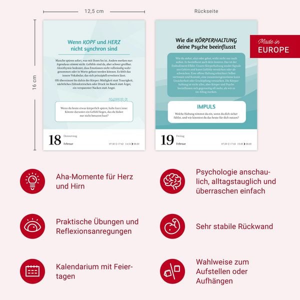 Produktbild: Der Psychologie-Kalender Tagesabrei&szlig;kalender 2027 - Endlich wissen, wie wir ticken