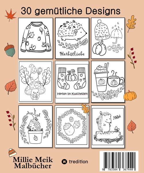 Produktbild: Herbst Malbuch Cozy & Cute Einfach und Niedlich f&uuml;r Erwachsene, Jugendliche, Kinder, M&auml;dchen