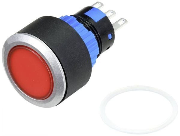 TRU COMPONENTS TC-9219064 Drucktaster 250 V/AC 3 A 1 x Aus/(Ein) tastend (Ø) 25 mm IP40 1 St.