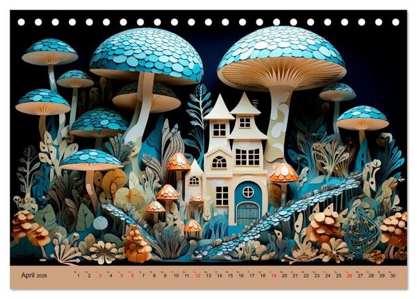 Produktbild: Magie der Pilze (Tischkalender 2026 DIN A5 quer), CALVENDO Monatskalender