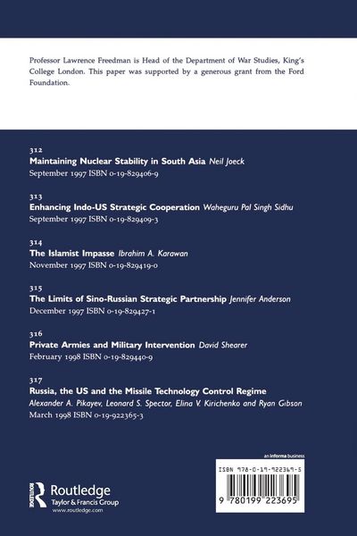 Produktbild: The Revolution in Strategic Affairs