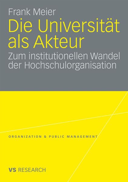 Produktbild: Die Universit&auml;t als Akteur