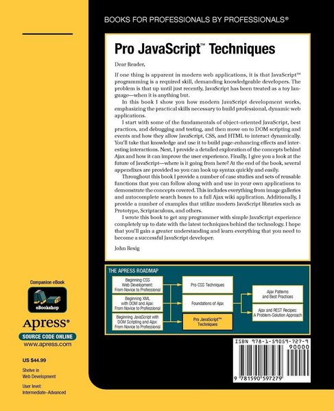 Produktbild: Pro JavaScript Techniques