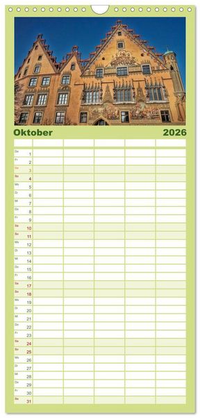 Produktbild: Familienplaner 2026 - B&uuml;hne frei f&uuml;r Ulm an der Donau mit 5 Spalten (Wandkalender, 21 x 45 cm) CALVENDO