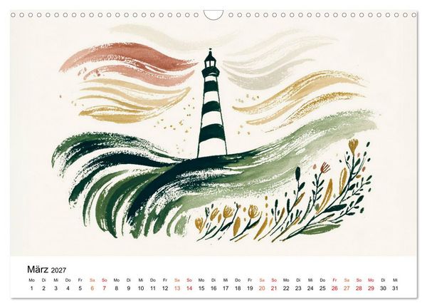 Produktbild: Ein Jahr in sanften Farben (Wandkalender 2027 DIN A3 quer), CALVENDO Monatskalender