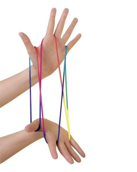 Produktbild: Folia Finger Twist, Fadenspiel 160cm, regenbogen