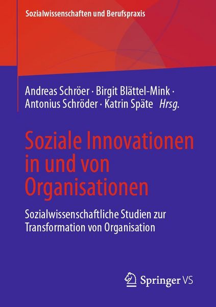 Produktbild: Soziale Innovationen in und von Organisationen