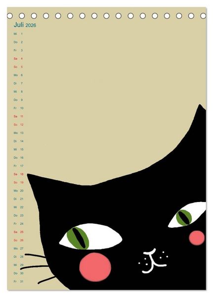 Produktbild: Tierische Motive von Little Miss Arty Illustrationen (Tischkalender 2026 DIN A5 hoch), CALVENDO Monatskalender