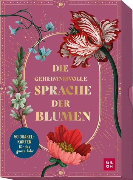 Produktbild: Die geheimnisvolle Sprache der Blumen &ndash; 50 Orakelkarten f&uuml;r das ganze Jahr
