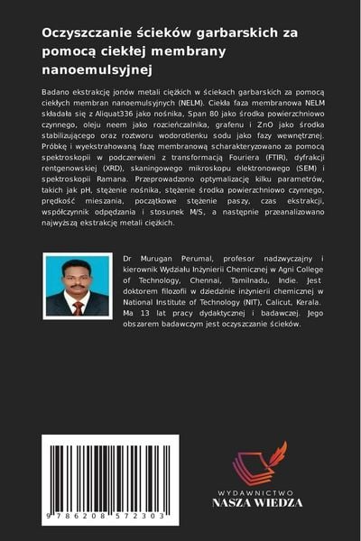 Produktbild: Oczyszczanie &iquest;ciek&oacute;w garbarskich za pomoc&iquest; ciek&iquest;ej membrany nanoemulsyjnej