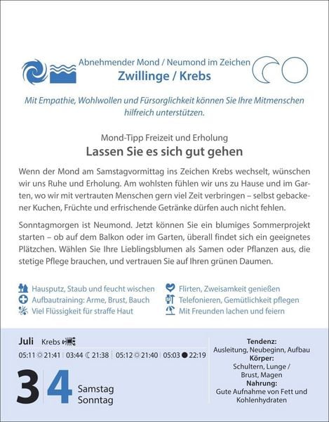 Produktbild: Leben mit dem Mond Tagesabrei&szlig;kalender 2027 - Praktische Tipps Tag f&uuml;r Tag