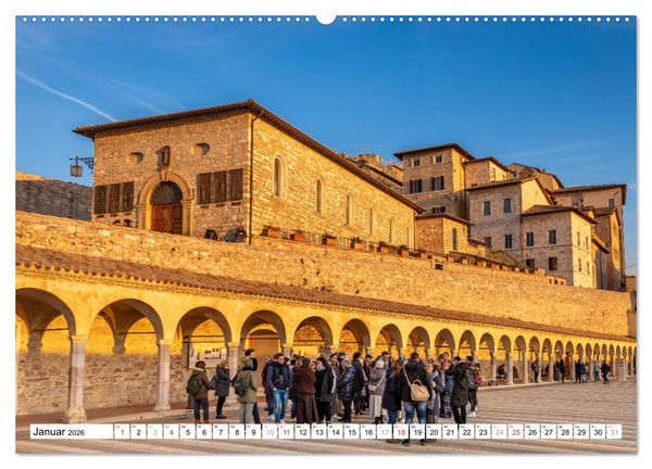 Produktbild: Assisi - Mittelalterliches Herz Italiens (hochwertiger Premium Wandkalender 2026 DIN A2 quer), Kunstdruck in Hochglanz