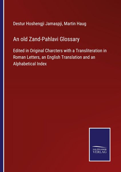 Produktbild: An old Zand-Pahlavi Glossary
