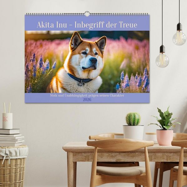 Produktbild: Akita Inu - Inbegriff der Treue (Wandkalender 2026 DIN A2 quer), CALVENDO Monatskalender