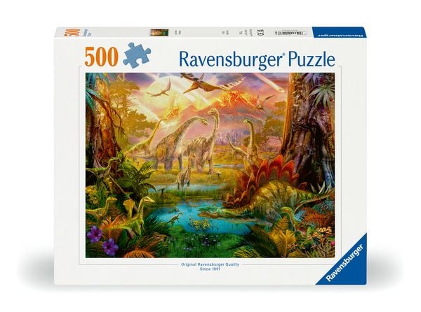 Produktbild: Erwachsenenpuzzle 500 Teile - Im Dinoland