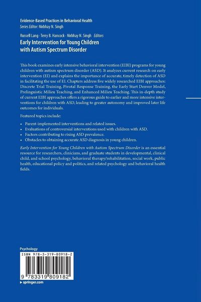 Produktbild: Early Intervention for Young Children with Autism Spectrum Disorder
