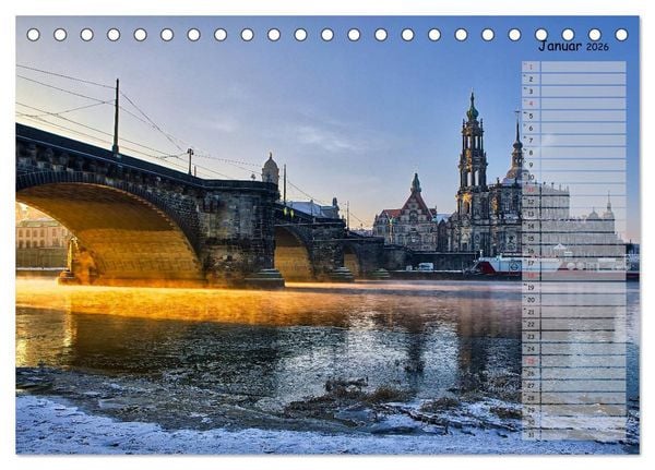 Produktbild: Dresden 2026 / Geburtstagskalender (Tischkalender 2026 DIN A5 quer), CALVENDO Monatskalender