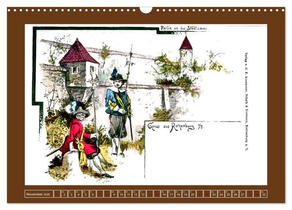 Produktbild: Gru&szlig; aus Rothenburg ob der Tauber (Wandkalender 2026 DIN A3 quer), CALVENDO Monatskalender