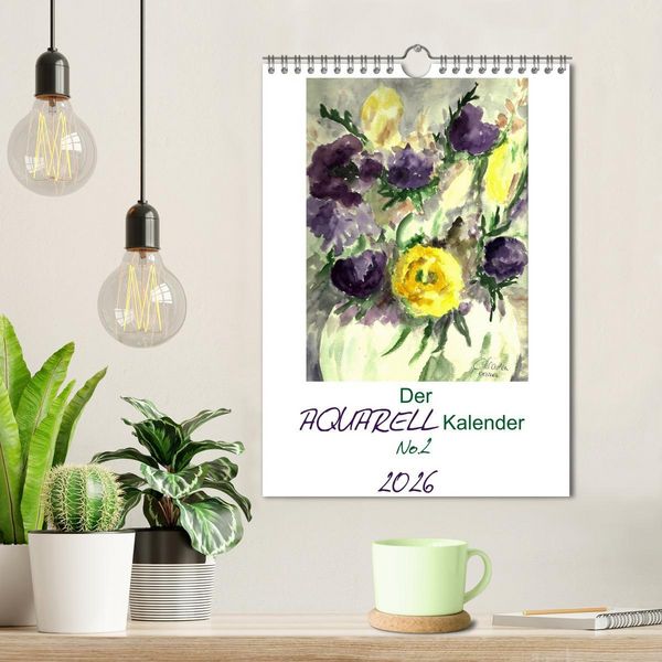 Produktbild: Der Aquarell-Kalender No.2 (Wandkalender 2026 DIN A4 hoch), CALVENDO Monatskalender