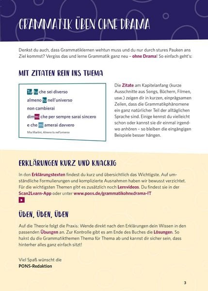 Produktbild: PONS Grammatik ohne Drama Italienisch