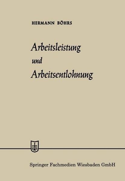 Produktbild: Arbeitsleistung und Arbeitsentlohnung
