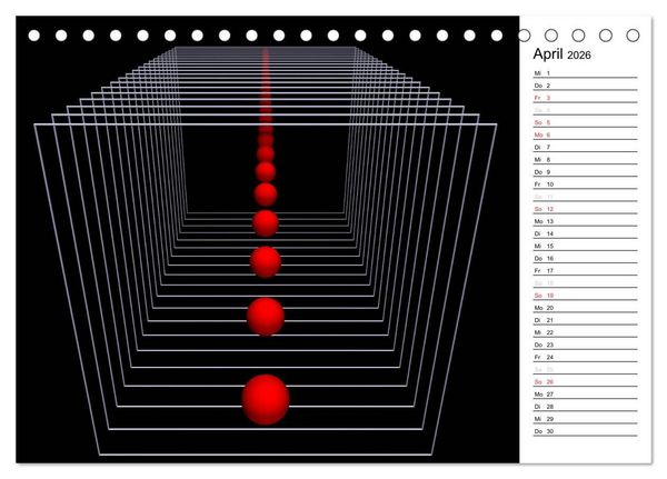Produktbild: Mit Geometrie durch das Jahr (Tischkalender 2026 DIN A5 quer), CALVENDO Monatskalender